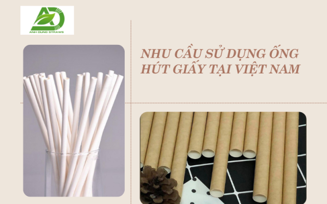 Nhu cầu sử dụng ống hút giấy tại Việt Nam