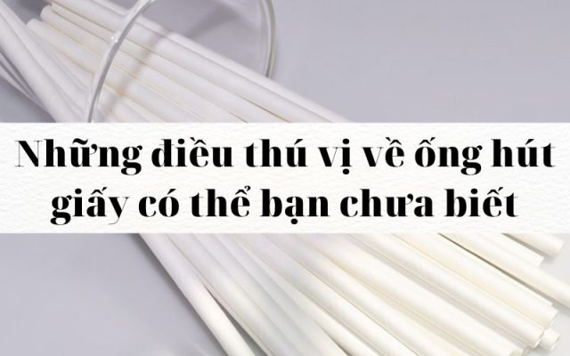 Những điều thú vị về ống hút giấy có thể bạn chưa biết