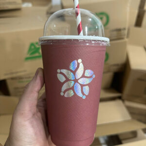 Ly giấy 16oz 2 lớp ép kim tuyến - dập vân