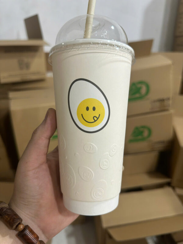 Ly giấy 22oz dập nổi logo