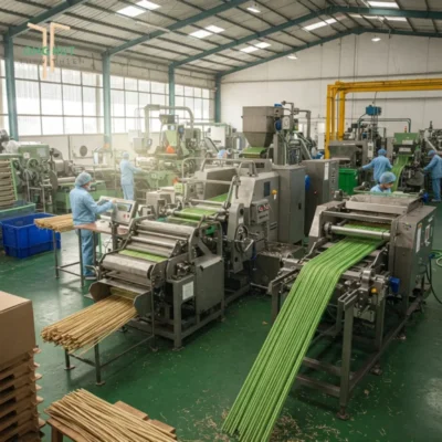 Quy trình sản xuất ống hút bã mía